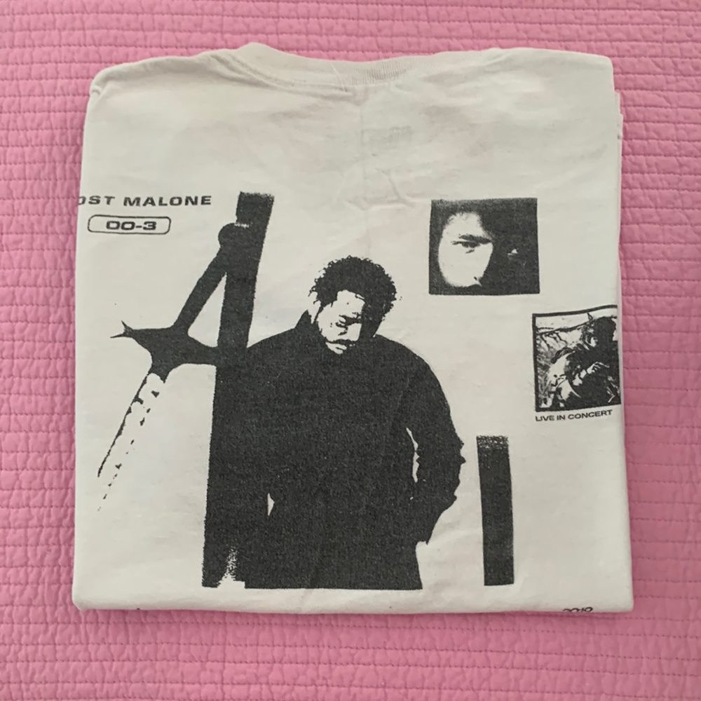 Hollywoods bleeding post Malone tour shirt